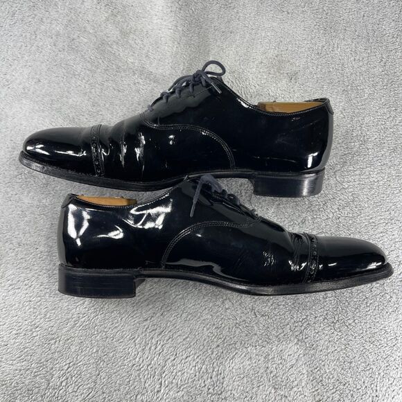 Crockett & Jones for Polo Ralph Lauren Black Patent Leather Shoes Mens Size 9D